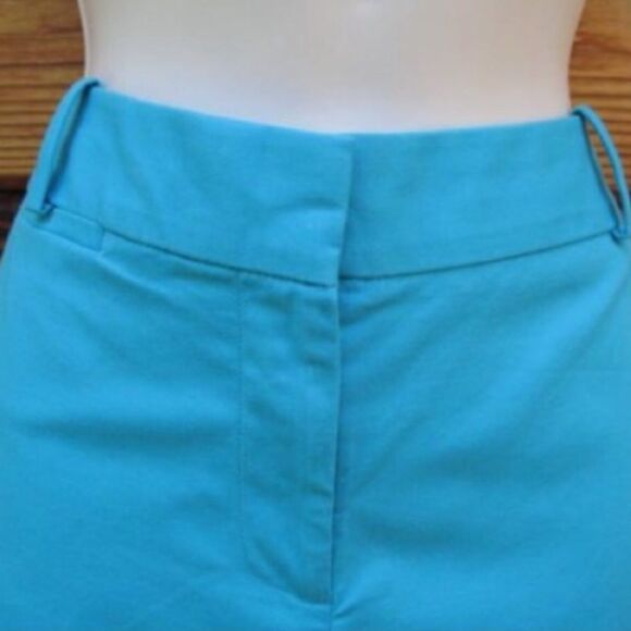 NWT Talbots Turquoise Curvy Cropped Pants - Picture 4 of 7